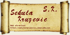 Sekula Kružević vizit kartica